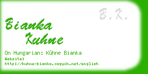 bianka kuhne business card