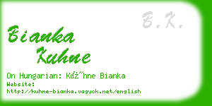 bianka kuhne business card